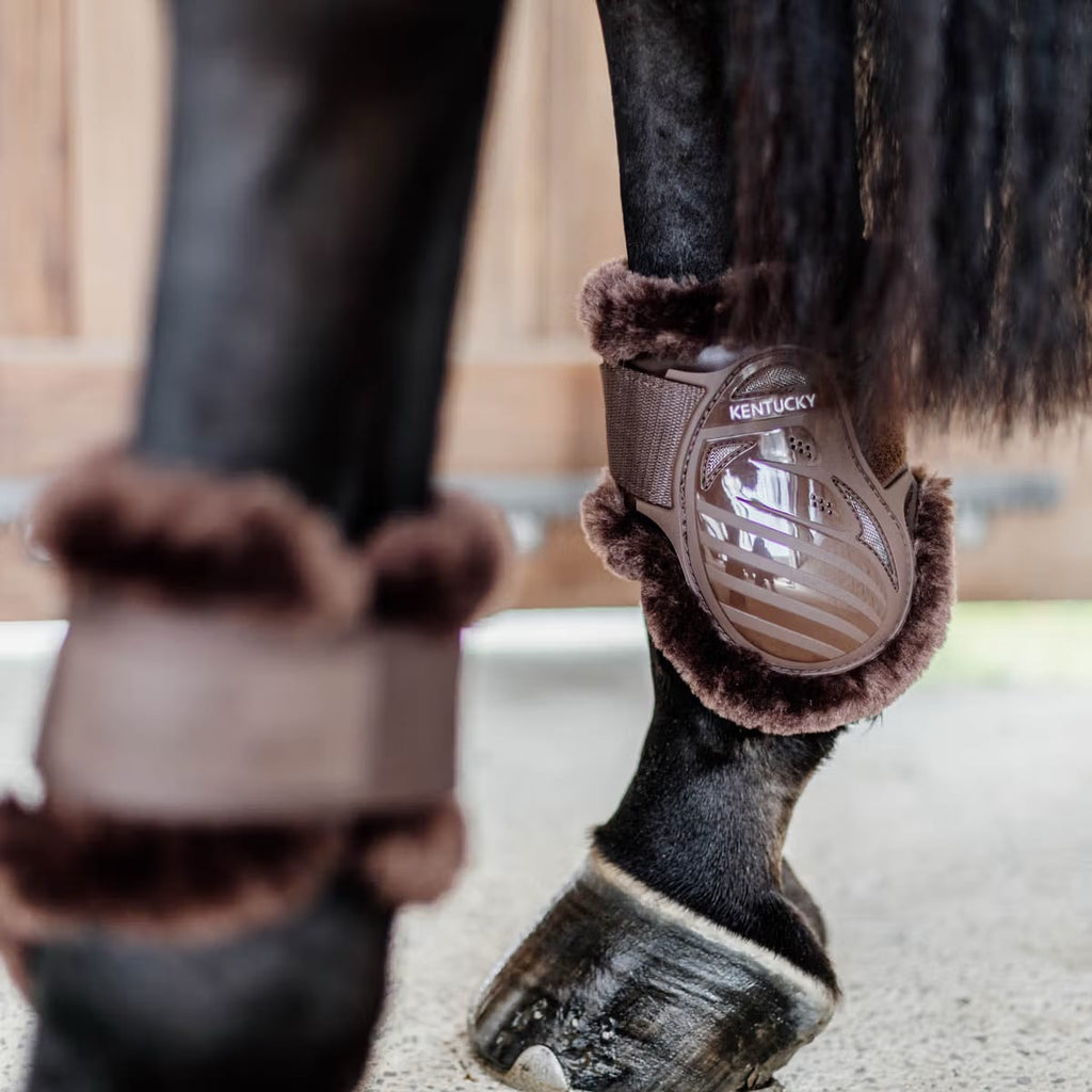 Kentucky Vegan Sheepskin Young Horse Fetlock Boots - Løwenborg - Kentucky Horsewear