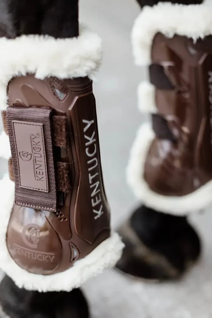 Kentucky Vegan Sheepskin Tendon Boots Velcro - Løwenborg - Kentucky Horsewear