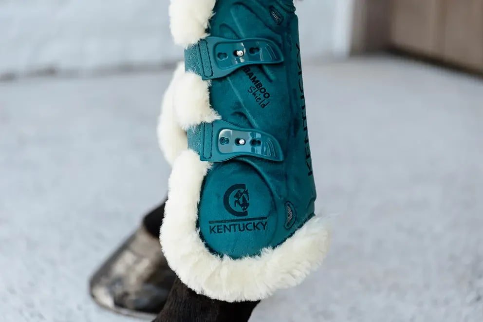 Kentucky Vegan Sheepskin Tendon Boots Bamboo Elastic Velvet - Løwenborg - Kentucky Horsewear