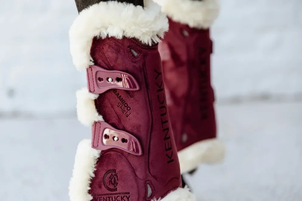 Kentucky Vegan Sheepskin Tendon Boots Bamboo Elastic Velvet - Løwenborg - Kentucky Horsewear