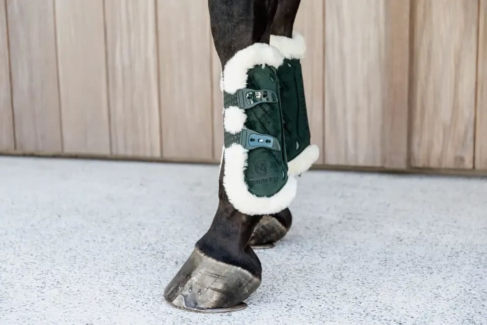 Kentucky Vegan Sheepskin Tendon Boots Bamboo Elastic Velvet - Løwenborg - Kentucky Horsewear