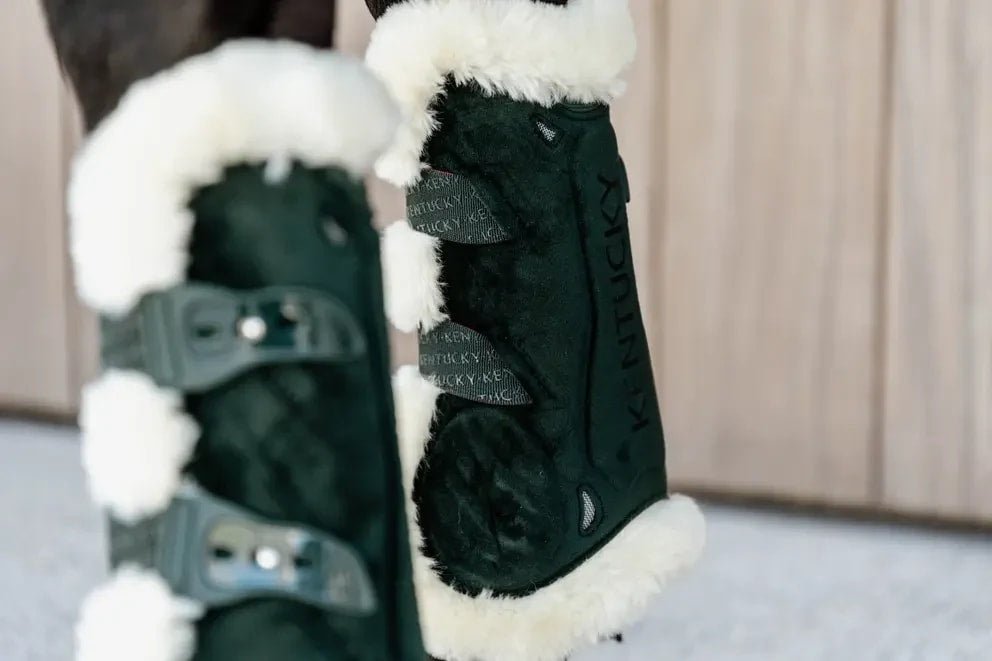 Kentucky Vegan Sheepskin Tendon Boots Bamboo Elastic Velvet - Løwenborg - Kentucky Horsewear