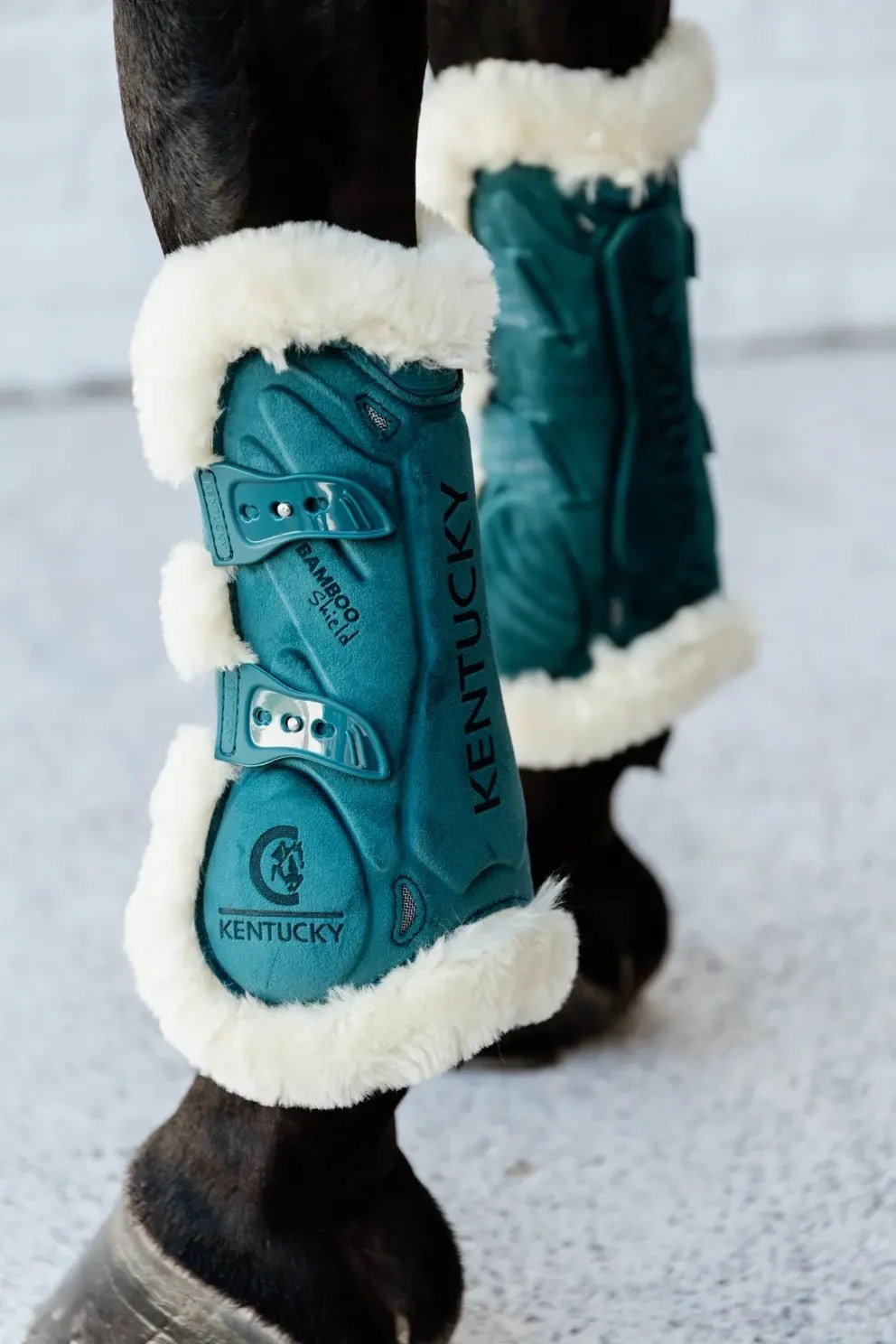 Kentucky Vegan Sheepskin Tendon Boots Bamboo Elastic Velvet - Løwenborg - Kentucky Horsewear
