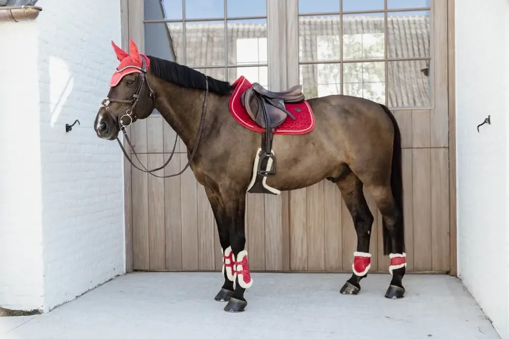 Kentucky Vegan Sheepskin Tendon Boots Bamboo Elastic Velvet - Løwenborg - Kentucky Horsewear