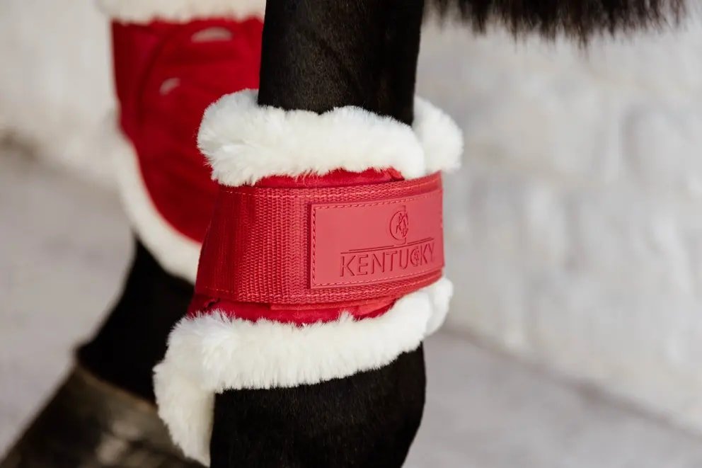 Kentucky Vegan Sheepskin Young Horse Fetlock Boots Velvet - Løwenborg - Kentucky Horsewear