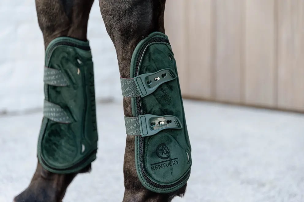 Kentucky Tendon Boots Bamboo Elastic Velvet - Løwenborg - Kentucky Horsewear