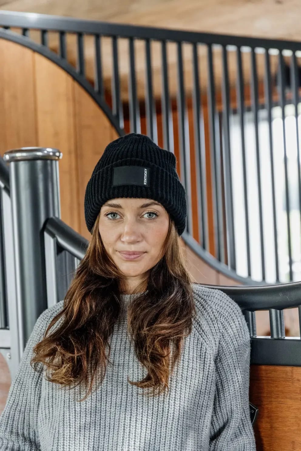 Kentucky Beanie Rubber Logo - Løwenborg - Kentucky Horsewear