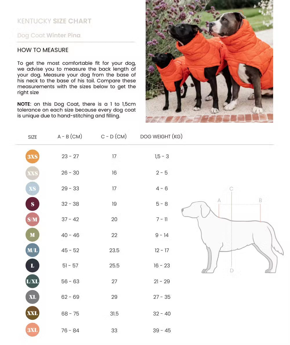 Kentucky Dog Coat Winter Pina