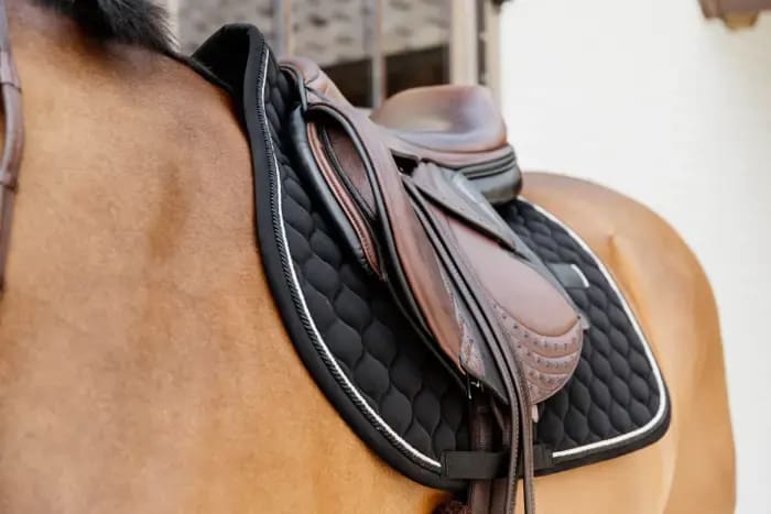 Kentucky Saddle Pad Onion Quilt Rubber Logo Jumping - Løwenborg - Kentucky Horsewear