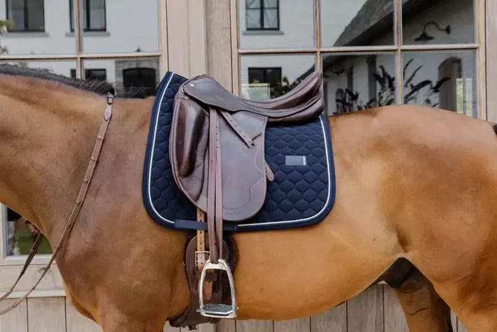 Kentucky Saddle Pad Onion Quilt Rubber Logo Dressage - Løwenborg - Kentucky Horsewear