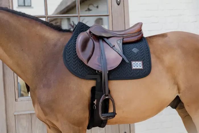 Kentucky Saddle Pad Fishbone Competiton w/ 2 Numbers Jumping - Løwenborg - Kentucky Horsewear