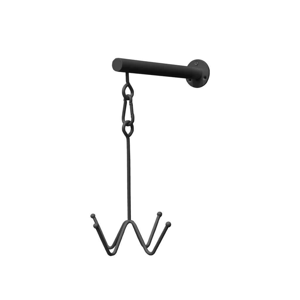 Grooming Deluxe Bridle Hook 4 Prong w/ Wall Attachment - Løwenborg - Grooming Deluxe