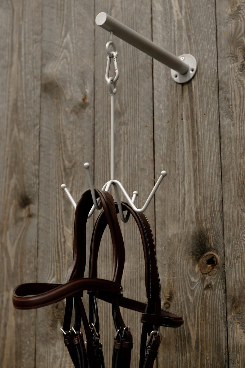 Grooming Deluxe Bridle Hook 4 Prong w/ Wall Attachment - Løwenborg - Grooming Deluxe
