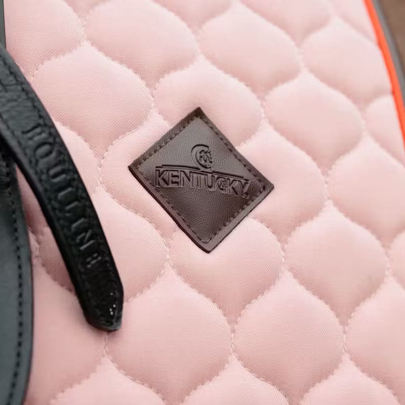 Kentucky Saddle Pad Onion Quilt Neon Leather Dressage - Løwenborg - Kentucky Horsewear