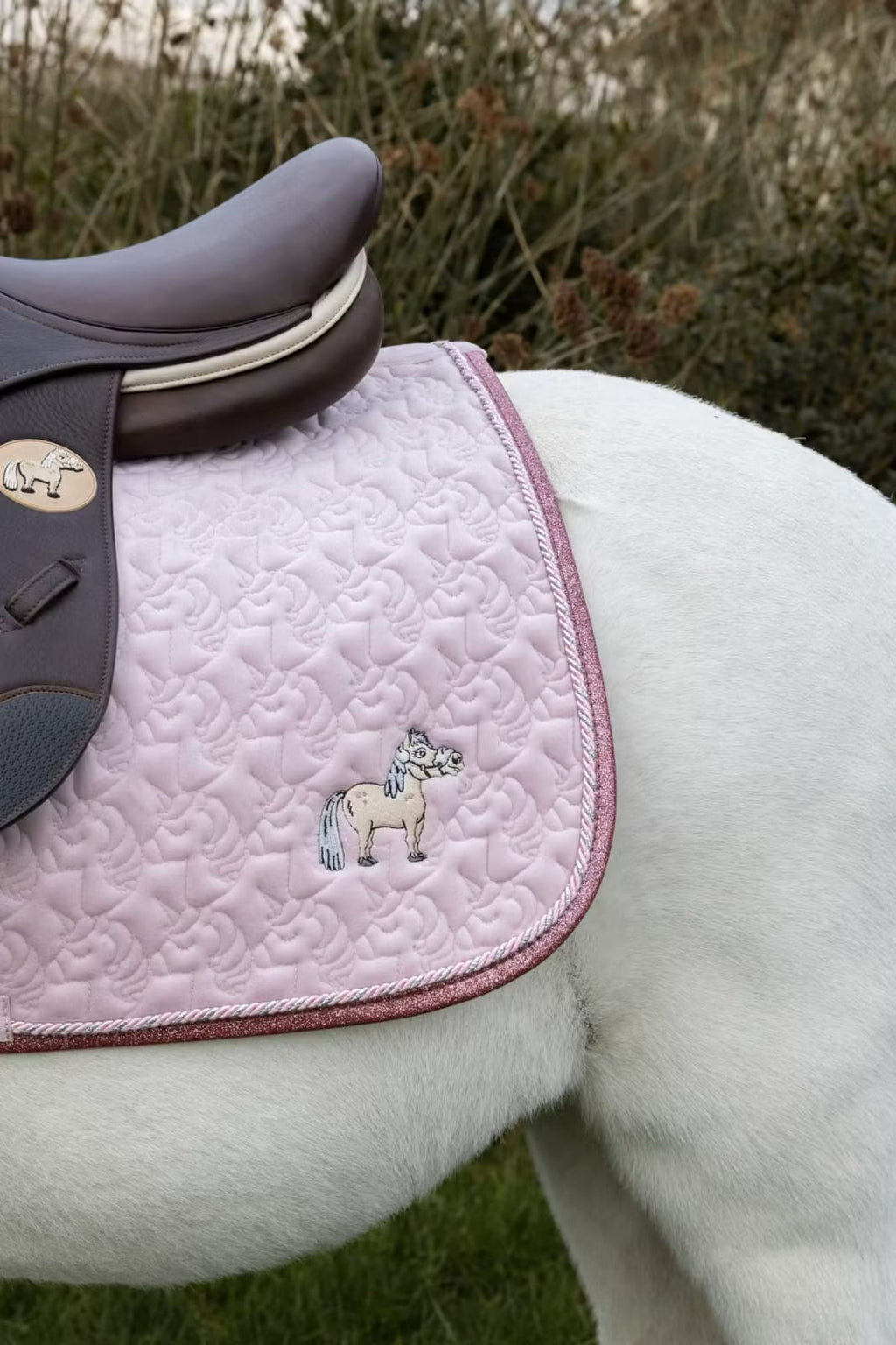 Kentucky Saddle Pad Unicorn Head Glitter Jumping - Løwenborg - Kentucky Horsewear
