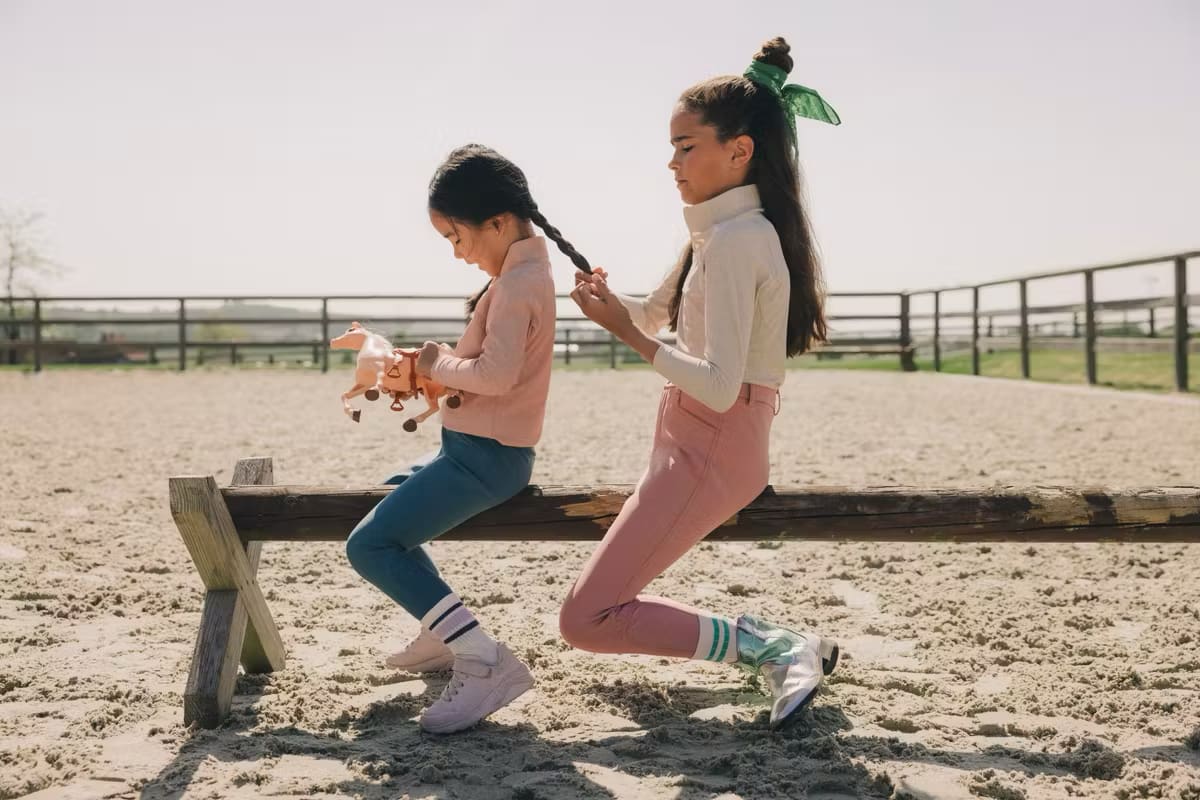 Kentucky Sammy Kids Girl Riding Leggings Full Grip - Løwenborg - Kentucky Horsewear