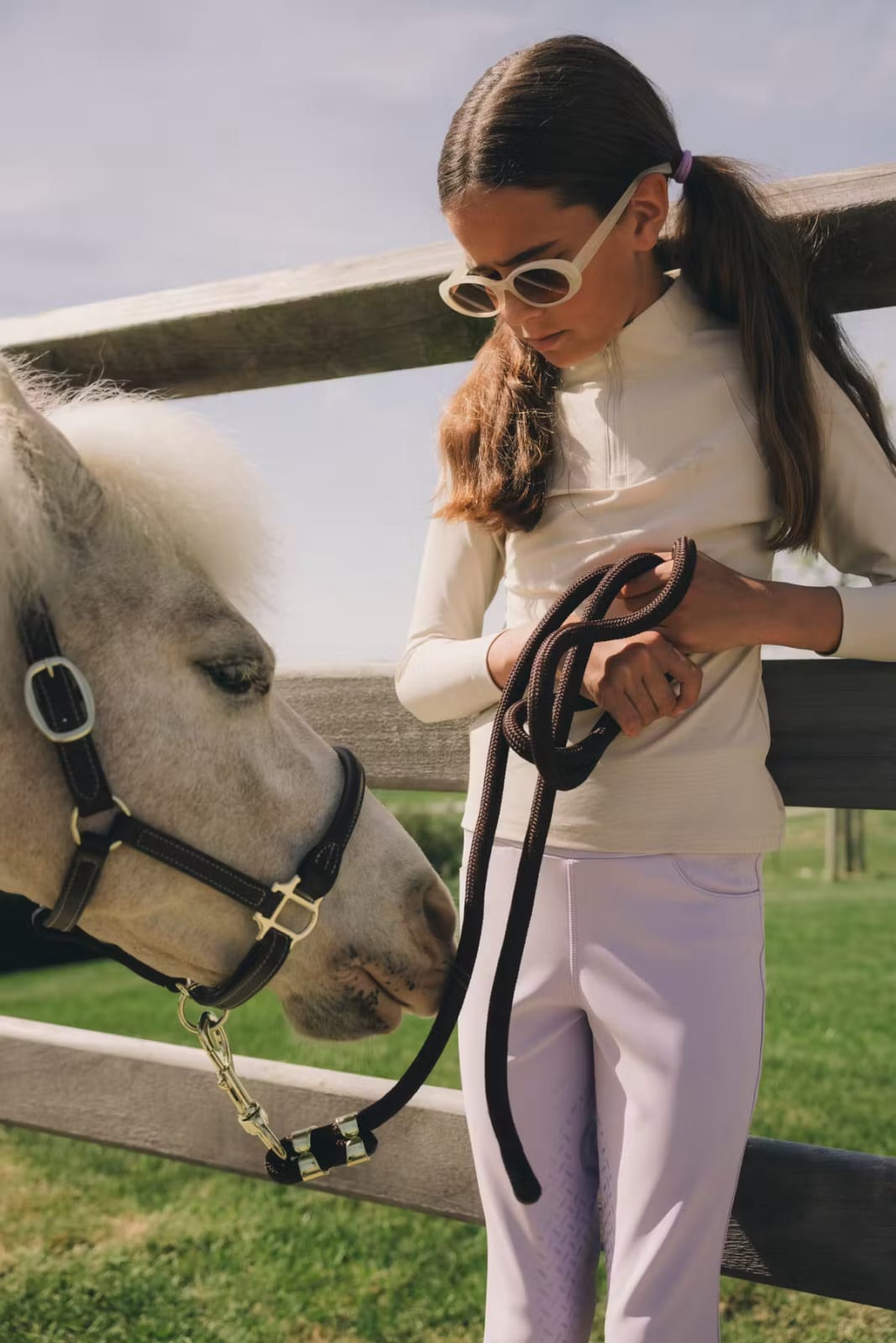 Kentucky Miami Kids Girl Riding Leggings Knee Grip - Løwenborg - Kentucky Horsewear