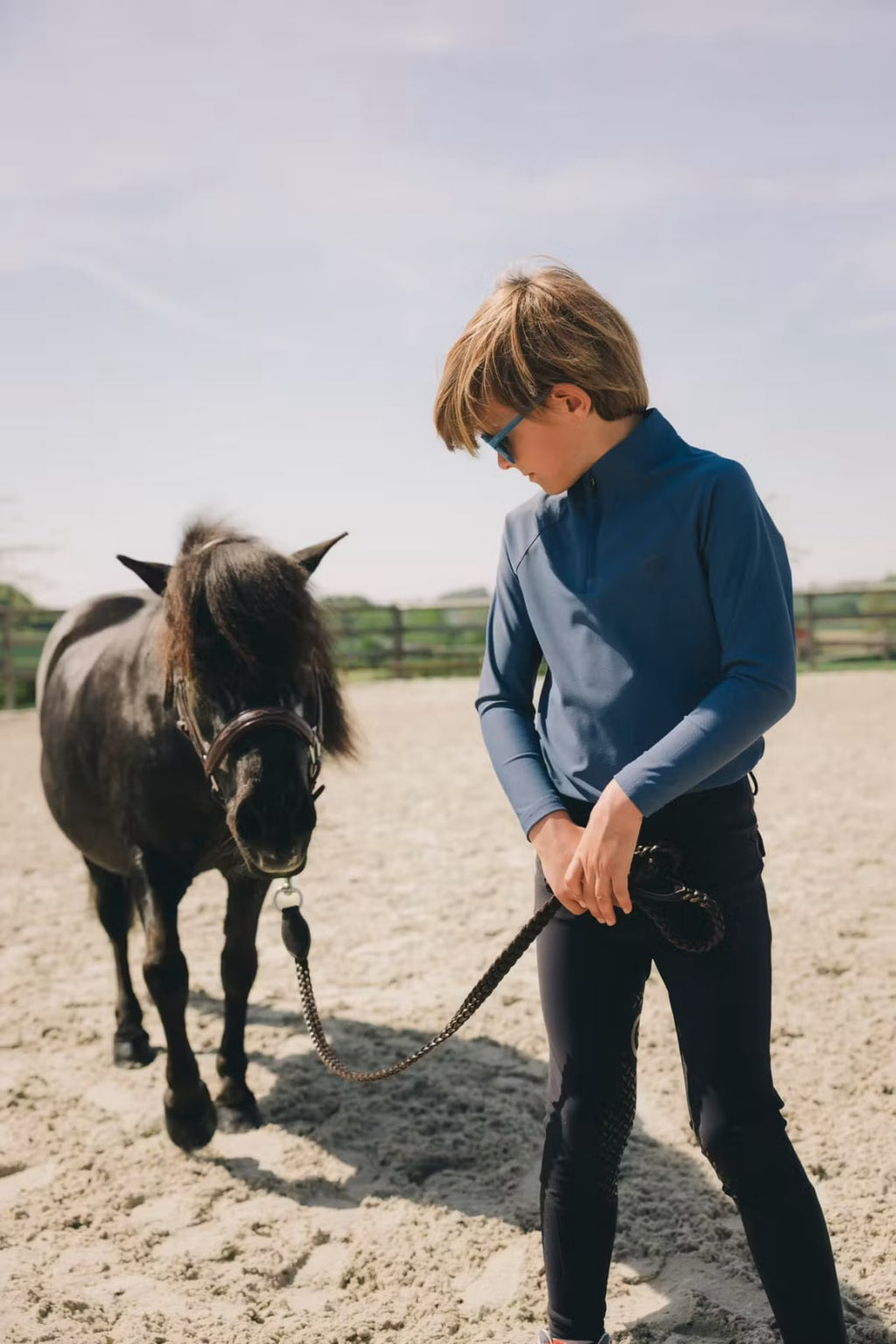 Kentucky Mexico Kids Boy Riding Leggings Knee Grip - Løwenborg - Kentucky Horsewear