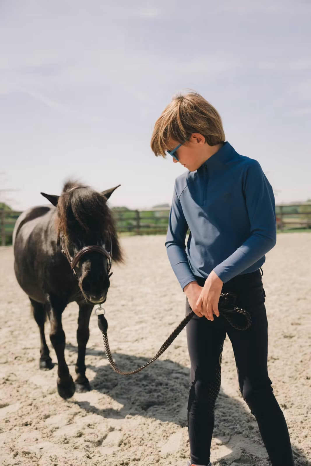 Kentucky Mexico Kids Boy Riding Leggings Knee Grip - Løwenborg - Kentucky Horsewear