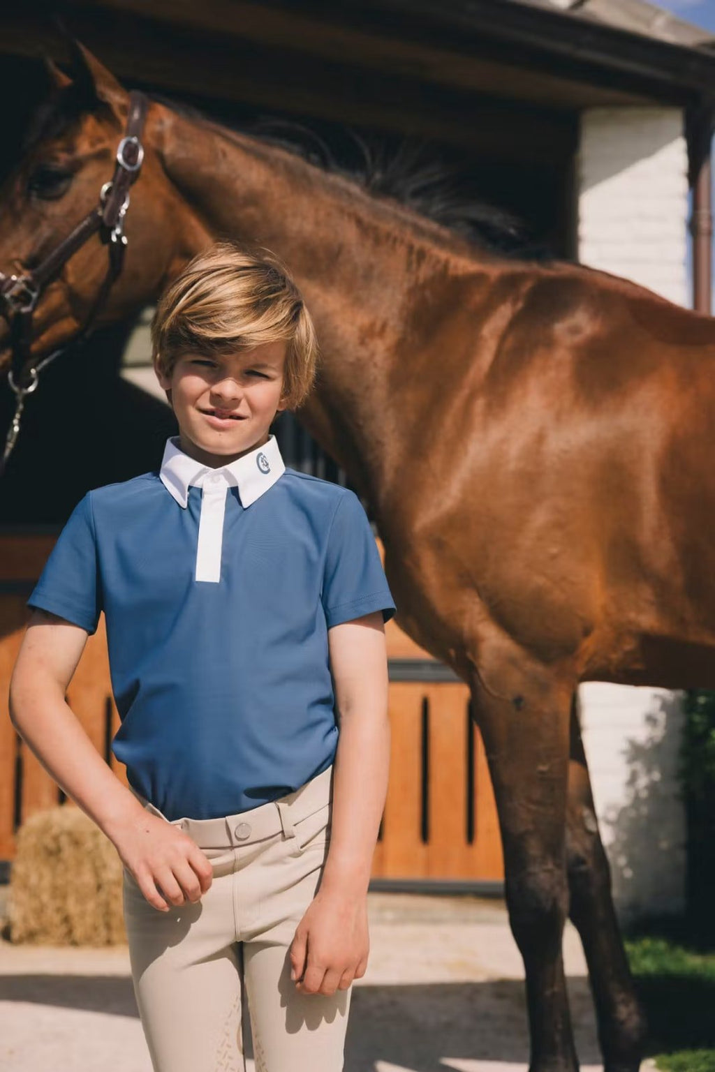 Kentucky Osaka Kids Boy Show Shirt Short Sleeve - Løwenborg - Kentucky Horsewear