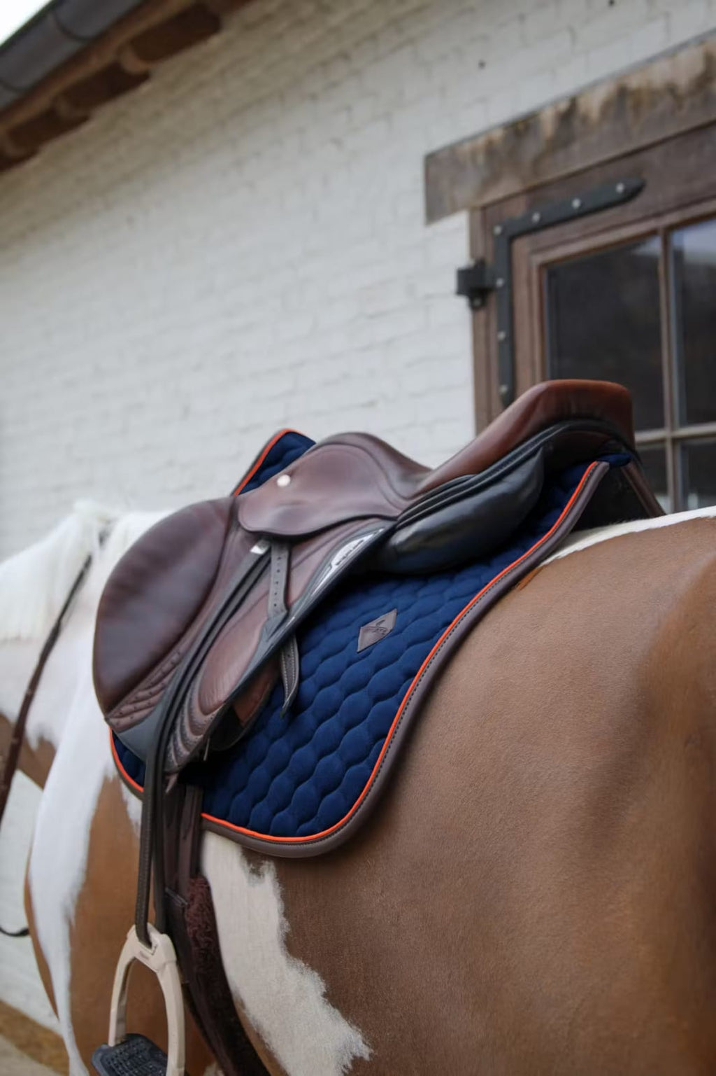 Kentucky Saddle Pad Onion Quilt Neon Leather Jumping - Løwenborg - Kentucky Horsewear