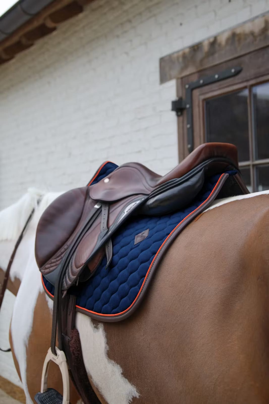 Kentucky Saddle Pad Onion Quilt Neon Leather Jumping - Løwenborg - Kentucky Horsewear