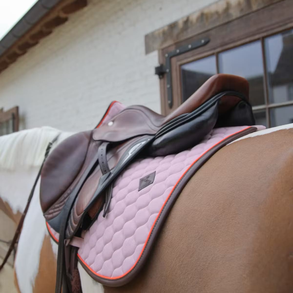 Kentucky Saddle Pad Onion Quilt Neon Leather Jumping - Løwenborg - Kentucky Horsewear