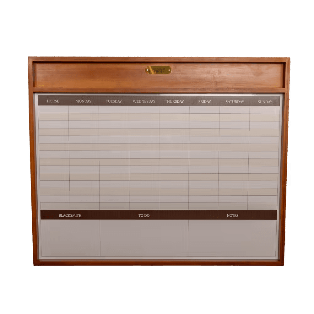 Grooming Deluxe Stable Planner Magnetic w/Frame - 100x84cm - Løwenborg - Grooming Deluxe