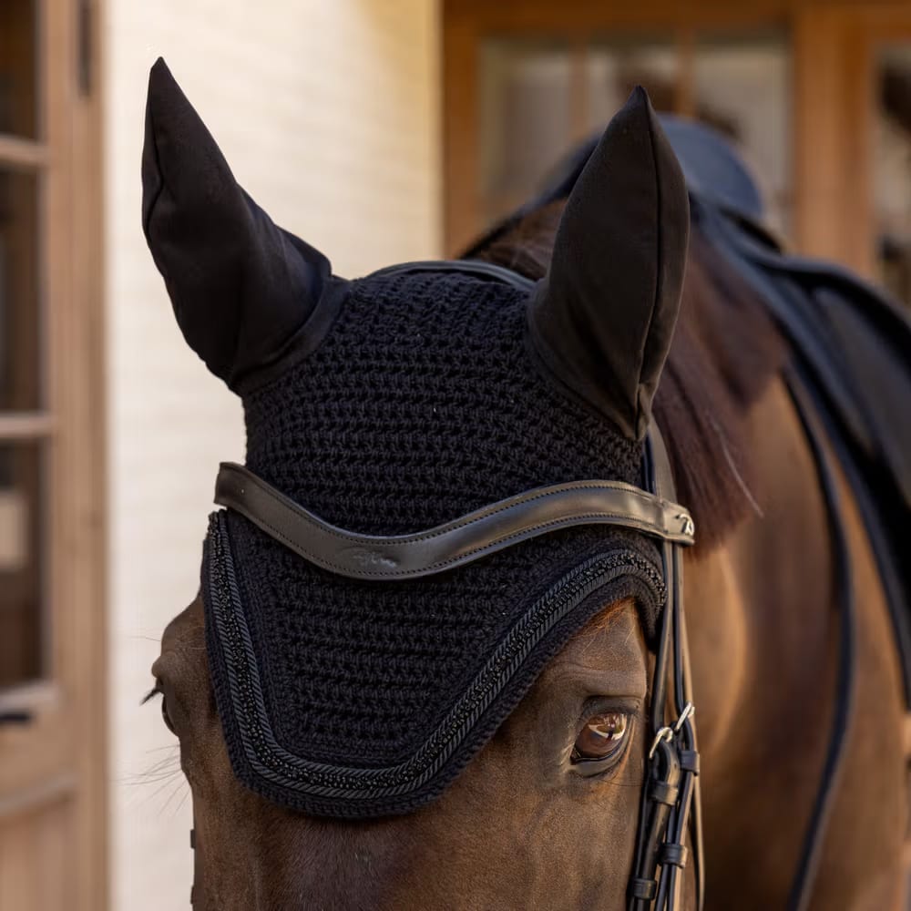 Kentucky Fly Veil Wellington Velvet Mini Pearls - Løwenborg - Kentucky Horsewear