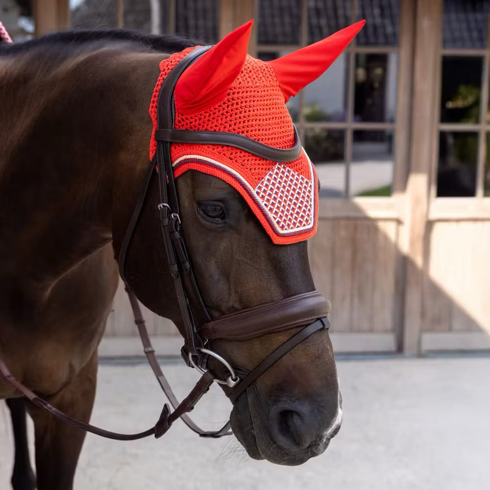 Kentucky Fly Veil Wellington Velvet Printing - Løwenborg - Kentucky Horsewear