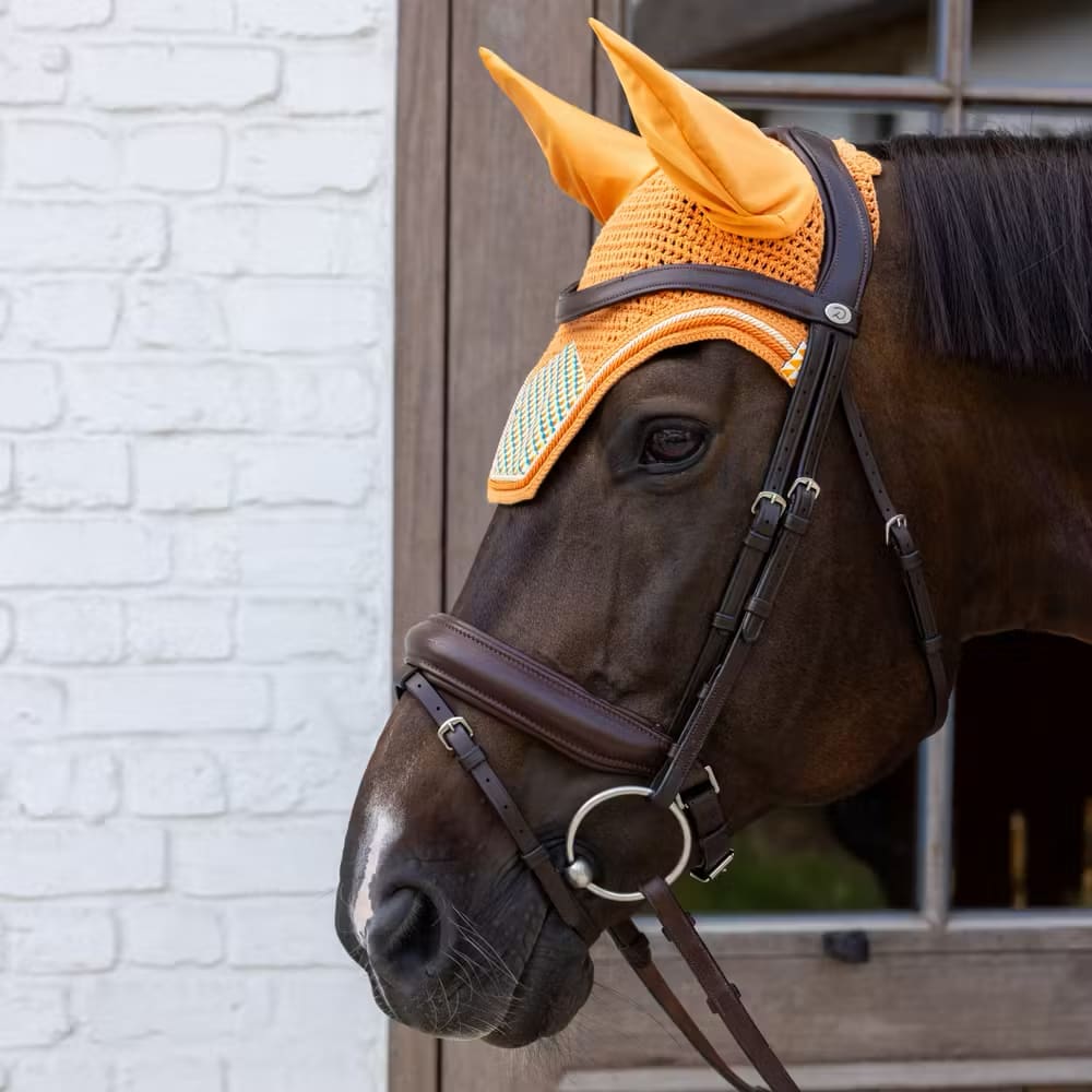 Kentucky Fly Veil Wellington Velvet Printing - Løwenborg - Kentucky Horsewear
