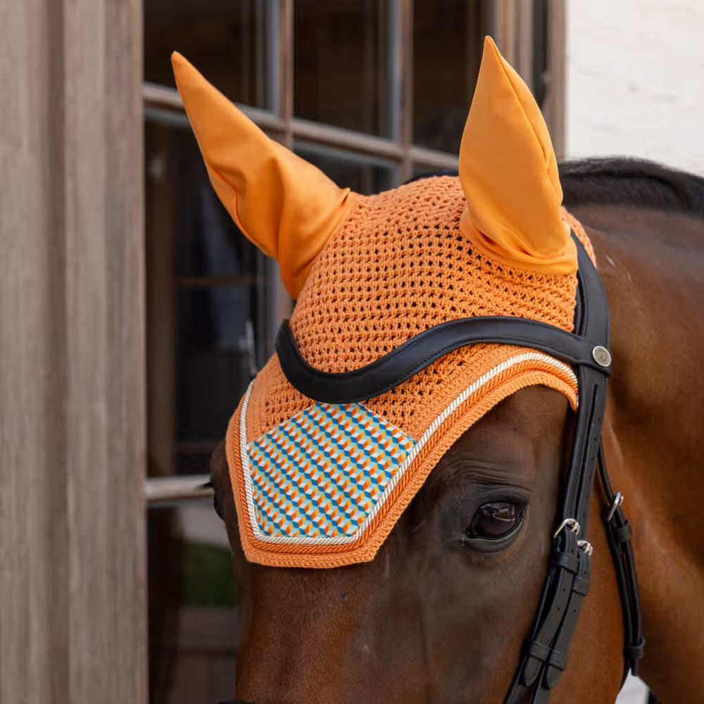 Kentucky Fly Veil Wellington Velvet Printing - Løwenborg - Kentucky Horsewear