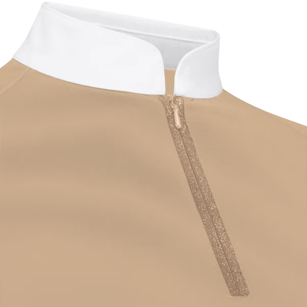 Kentucky Show Shirt Women Classic w/Glitter Zipper Short Sleeve - Løwenborg - Kentucky Horsewear