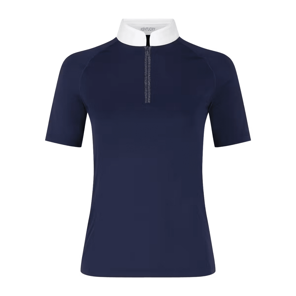 Kentucky Show Shirt Women Classic w/Glitter Zipper Short Sleeve - Løwenborg - Kentucky Horsewear
