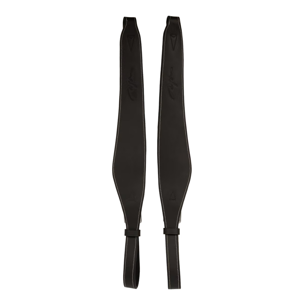 Dyon Leather Stirrup Strap Mono - Sort