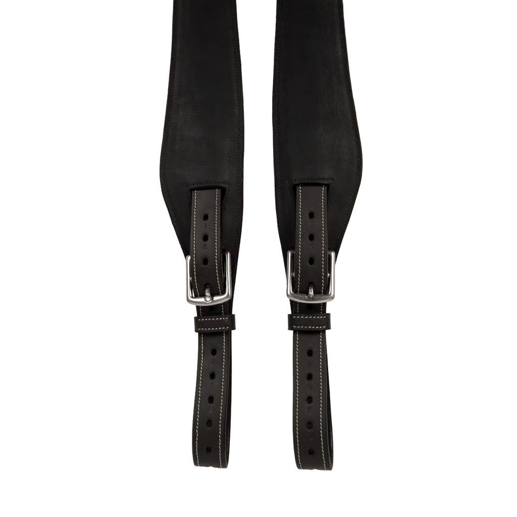 Dyon Leather Stirrup Strap Mono - Sort