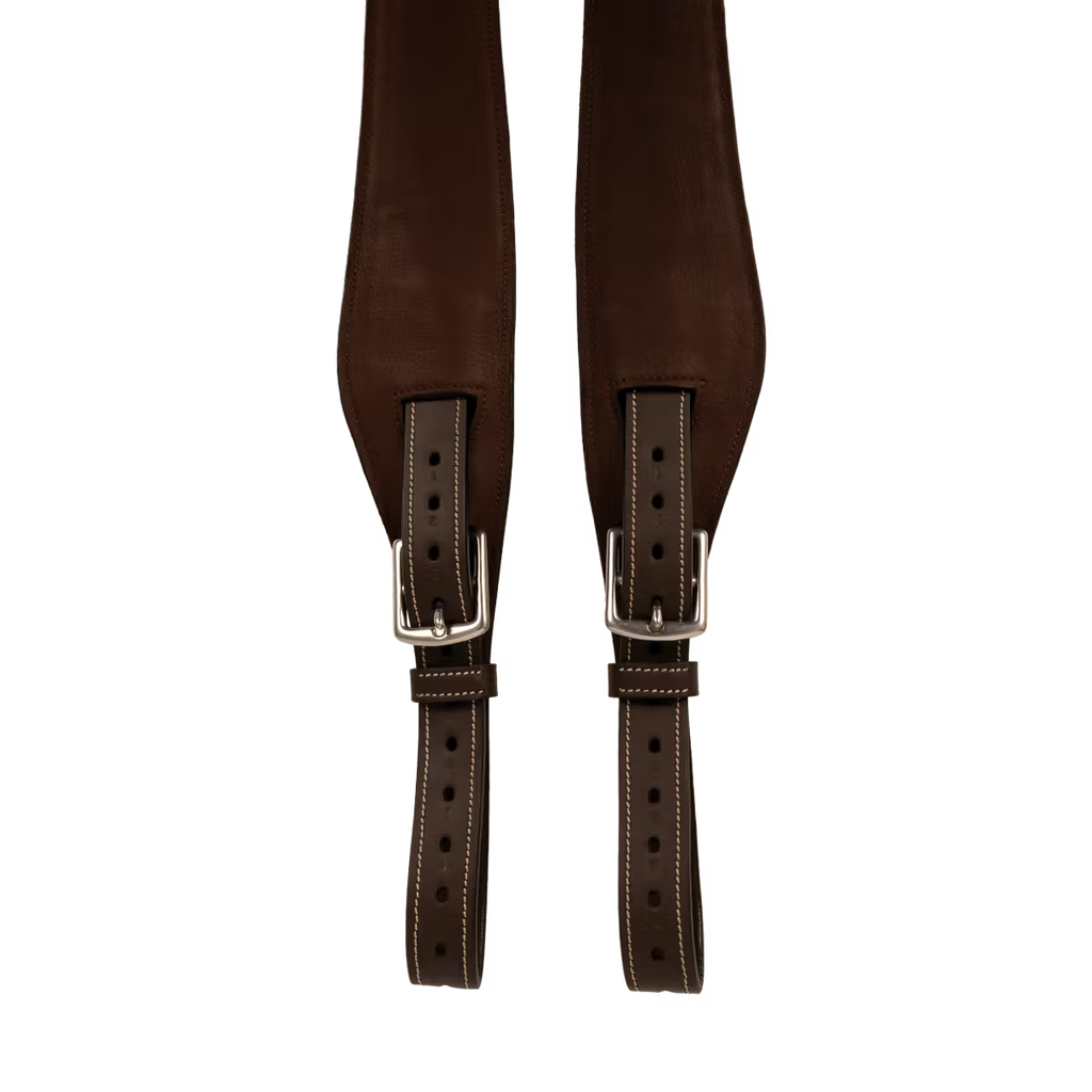Dyon Leather Stirrup Strap Mono - Brun