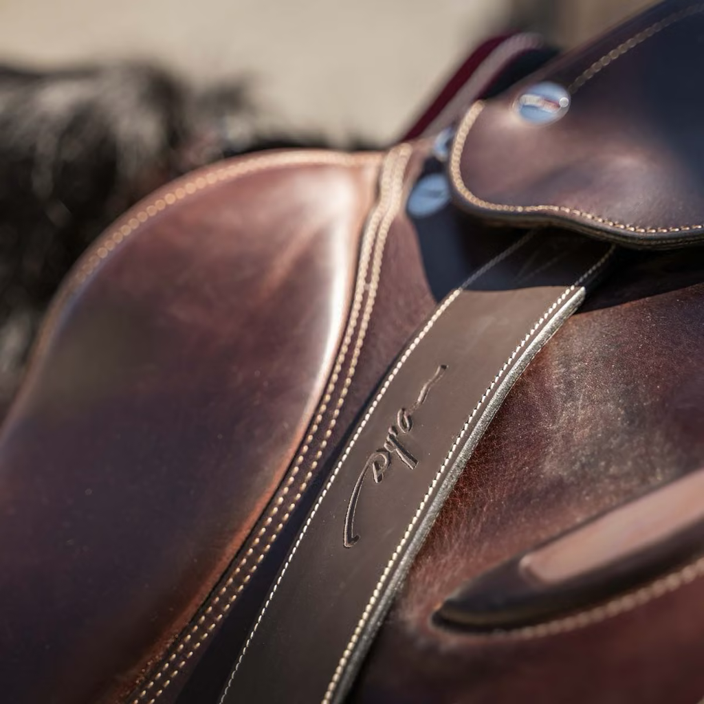 Dyon Leather Stirrup Strap Mono - Brun