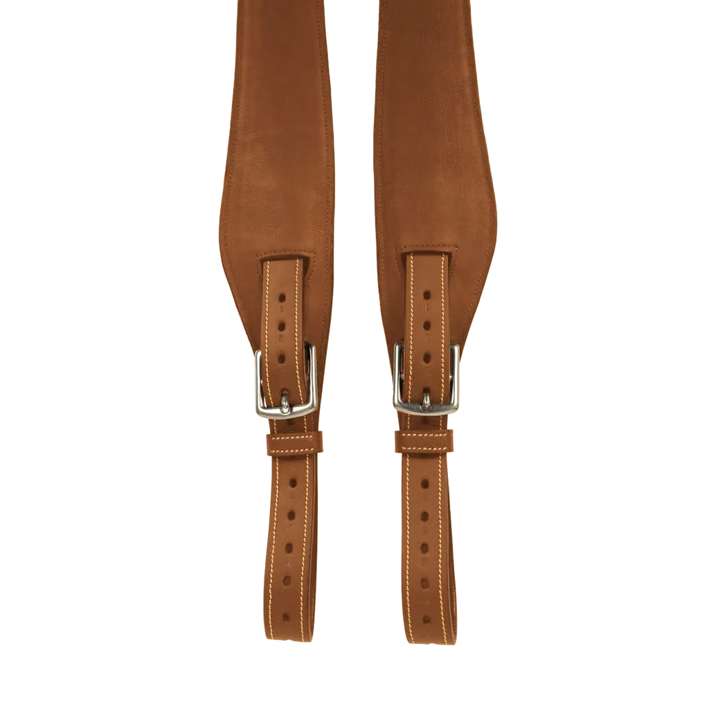 Dyon Leather Stirrup Strap Mono - Lys Brun