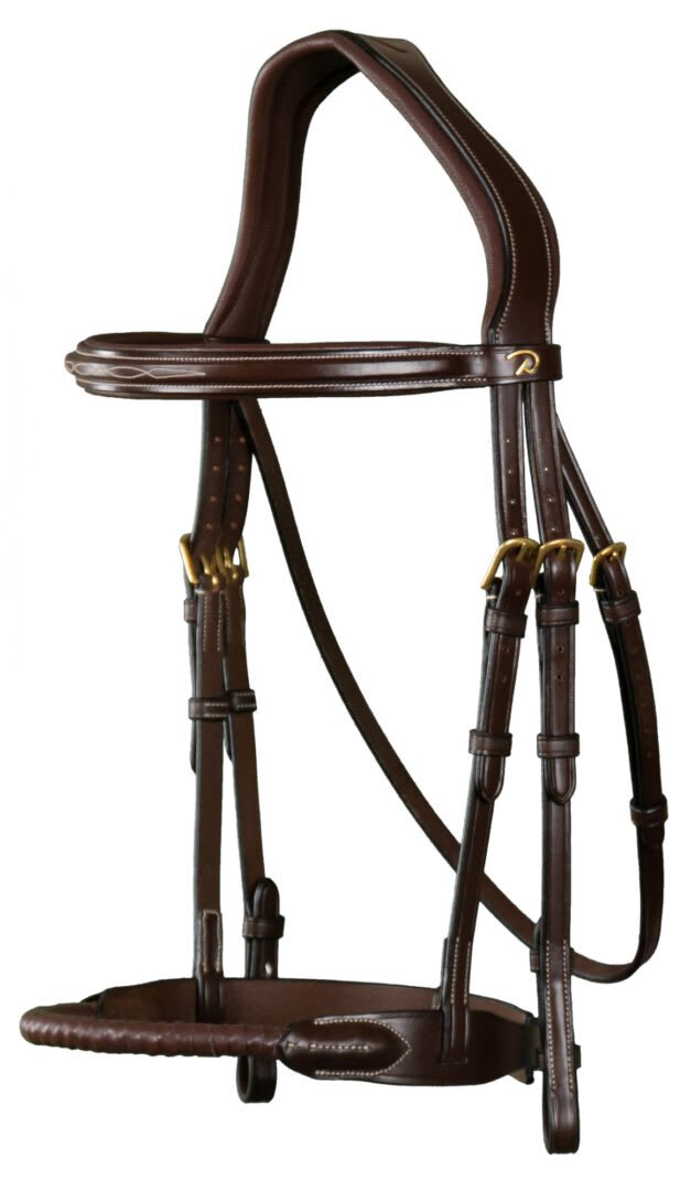 Dyon Leather Covered Rope Noseband Bridle D Collection - Løwenborg - Dy'on