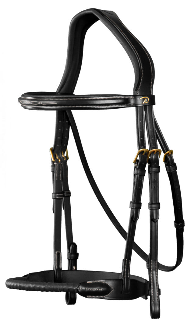 Dyon Leather Covered Rope Noseband Bridle D Collection - Løwenborg - Dy'on