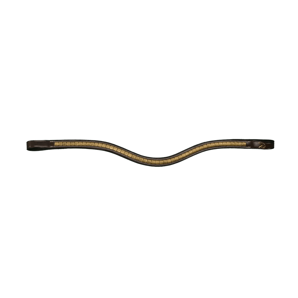 Dyon Brass Clincher V - Shaped Browband D Collection - Løwenborg - Dy'on
