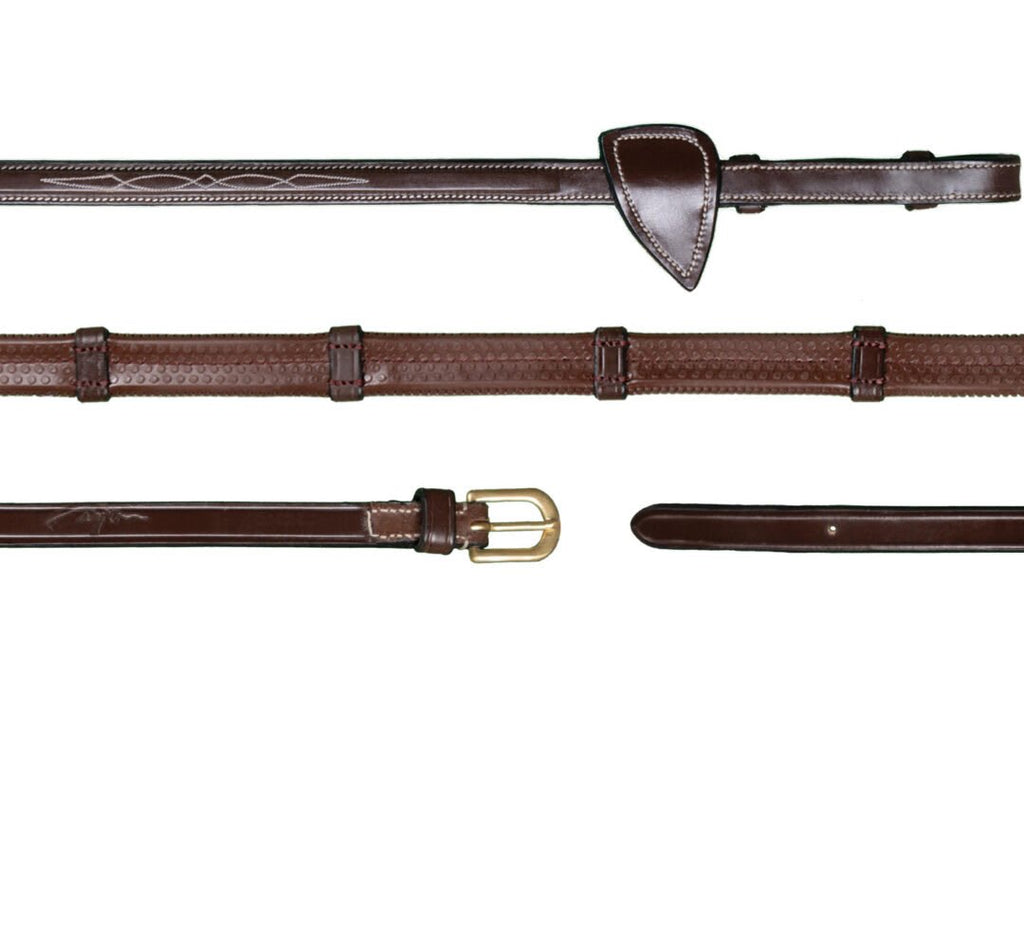 Dyon 13mm Rubber Reins With 7 Leather Loops D Collection - Løwenborg - Dy'on