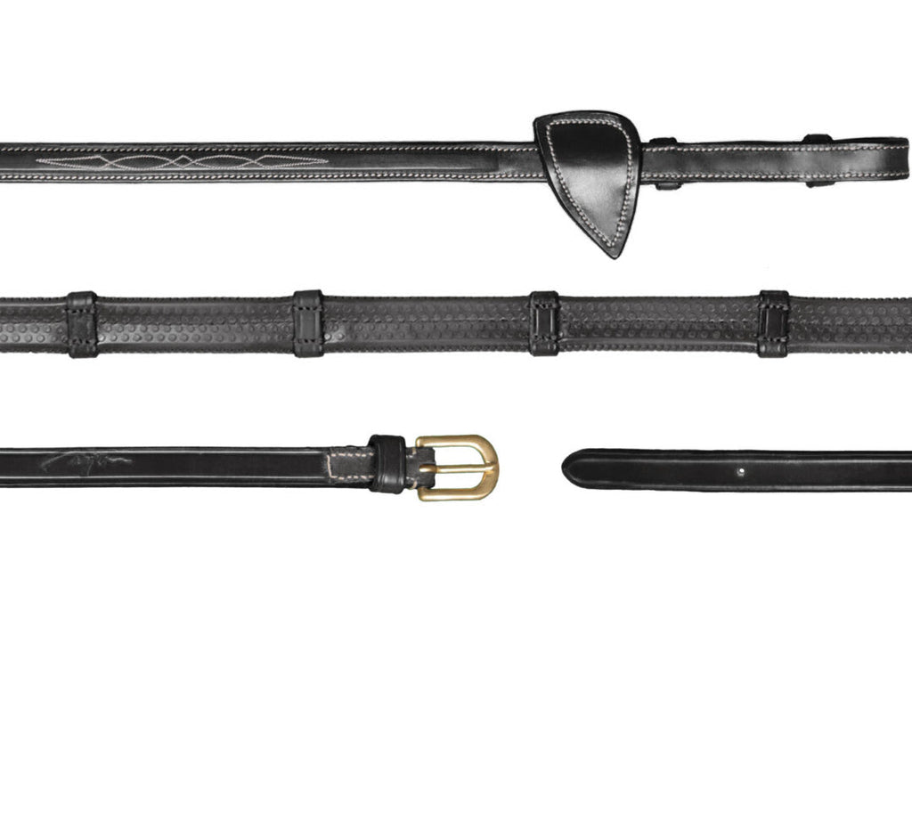 Dyon 13mm Rubber Reins With 7 Leather Loops D Collection - Løwenborg - Dy'on