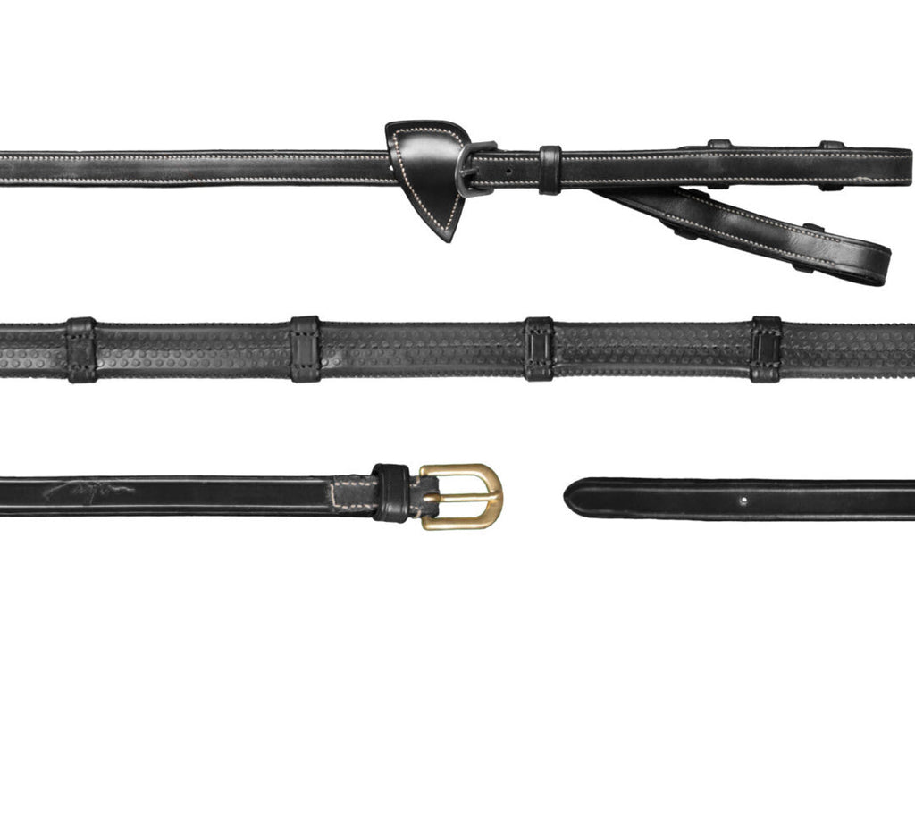 Dyon 13mm Converter Rubber Reins With 7 Leather Loops D Collection