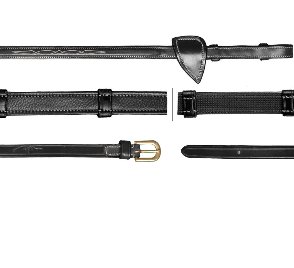 Dyon 16mm Hunter Reins With 7 Leather Loops D Collection - Løwenborg - Dy'on