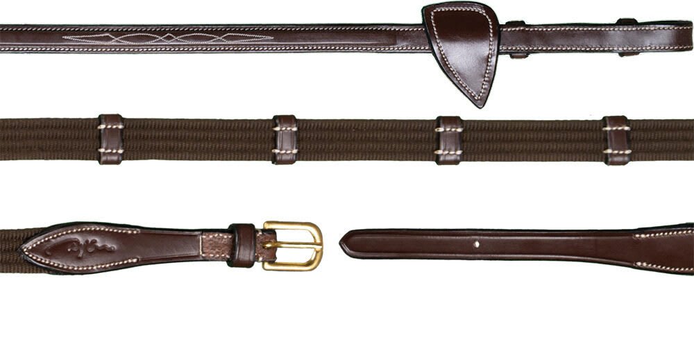 Dyon 16mm Web Reins With 9 Leather Loops D Collection - Løwenborg - Dy'on