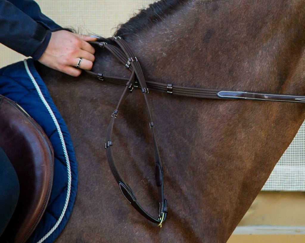 Dyon 16mm Web Reins With 9 Leather Loops D Collection - Løwenborg - Dy'on
