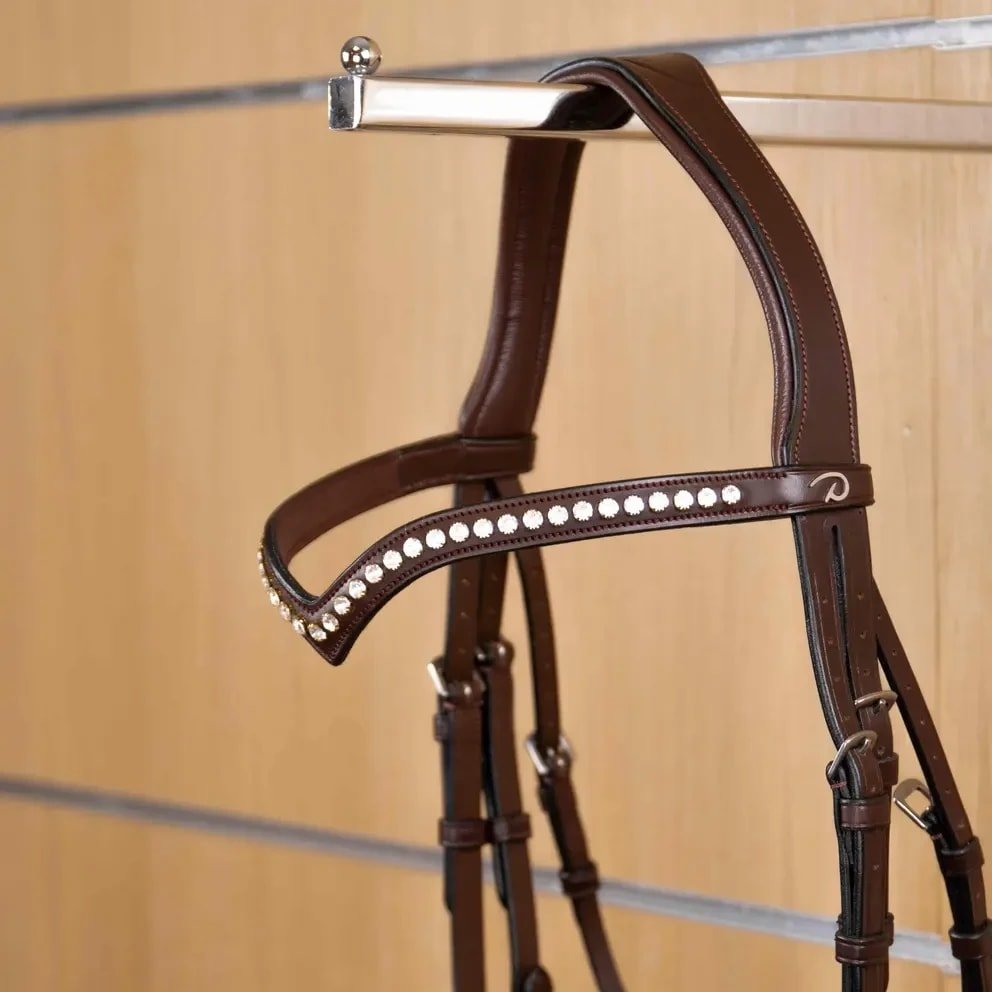 Dyon White Swarovski V - Shaped Browband Icelandic - Løwenborg - Dy'on