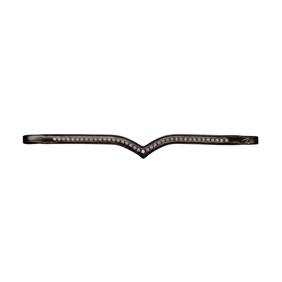 Dyon White Swarovski V - Shaped Browband Icelandic - Løwenborg - Dy'on